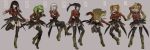  asmodeus beelzebub belphegor black_hair black_legwear blonde_hair boots drill_hair garter_belt green_hair highres ikeda leviathan_(umineko) long_hair long_image lucifer mammon necktie ponytail realistic red_eyes satan silver_hair smile stakes_of_purgatory thigh-highs thighhighs twintails umineko_no_naku_koro_ni white_shirt wide_image 