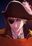  axis_powers_hetalia bad_id bicorne blonde_hair death_note eyebrows eyepatch grin hat just_as_planned male map parody piercing pirate pirate_hat smile solo united_kingdom_(hetalia) yuruya 