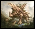  colossus forest giant nature nintendo original pokemon realistic river torterra 