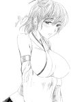  1girl artist_name blush breasts jin_nai kantai_collection large_breasts nontraditional_miko solo yamashiro_(kantai_collection) 