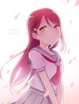  blush brown_eyes long_hair love_live!_sunshine!! maroon_hair sakurauchi_riko seifuki smile 