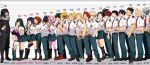  afro aizawa_shouta anezu aoyama_yuuga ashido_mina asui_tsuyu bakugou_katsuki black_hair black_sclera blonde_hair boku_no_hero_academia burn_scar facial_hair glasses green_hair hagakure_tooru height_chart highres horns iida_tenya jirou_kyouka kaminari_denki kirishima_eijirou kouda_kouji long_hair mask midoriya_izuku mineta_minoru multicolored_hair necktie ojiro_mashirao orange_hair pink_hair purple_hair redhead satou_rikidou scarf school_uniform short_hair smile spiky_hair stubble todoroki_shouto tokoyami_fumikage two-tone_hair uraraka_ochako violet_eyes white_hair yaoyorozu_momo yellow_eyes 