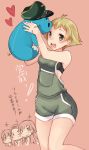  abenattou bandaid_on_finger blonde_hair blush brown_hair caesar_(girls_und_panzer) erwin_(girls_und_panzer) girls_und_panzer hippopotamus multiple_girls open_mouth oryou_(girls_und_panzer) saemonza short_hair stuffed_animal stuffed_toy translation_request 