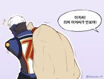  artist_request jacket korean overwatch short_hair soldier:_76_(overwatch) twitter_username visor white_hair 