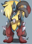  highres lucario mega_lucario parody pokemon pokemon_(creature) ragujuka 