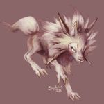 animal_ears artist_name blue_eyes brown_background lycanroc no_humans pokemon pokemon_(creature) pokemon_(game) pokemon_sm simple_background siplick solo tail wolf_ears wolf_tail 