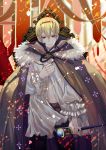  1boy blonde_hair blue_eyes capelet fire_emblem fire_emblem_if fur_trim kero_sweet leon_(fire_emblem_if) male_focus navel solo wand 