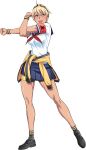  1girl asu_rito clothes_around_waist full_body highres jacket_around_waist official_art short_hair solo tan yandere_simulator 