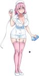  1girl bandages full_body garter_straps hat highres muja_kina nurse nurse_cap official_art pink_hair solo yandere_simulator 