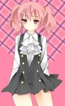  1girl black_dress colored dress inu_x_boku_ss maki65 pink_eyes pink_hair roromiya_karuta short_hair solo twintails 