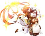  artist_request breasts brown_eyes brown_hair cane character_request copyright_request holding holding_sword holding_weapon katana large_breasts loafers long_hair open_mouth shoes skirt sword thigh-highs very_long_hair weapon white_legwear 