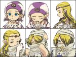  1girl age_progression blonde_hair blue_eyes long_hair oto pointy_ears princess_zelda sheik the_legend_of_zelda the_legend_of_zelda:_ocarina_of_time tiara translated young_zelda younger 