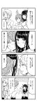  ! &gt;:( &gt;_&lt; 1girl 2boys 4koma angry bangs belt blank_eyes blunt_bangs blush closed_eyes closed_mouth comic earrings eyebrows eyebrows_visible_through_hair frown greyscale hairband hand_on_own_face highres hug jewelry kentaurosu long_hair looking_at_another looking_at_viewer monochrome multiple_boys neckerchief necklace open_clothes open_mouth open_shirt original parted_lips pleated_skirt pursed_lips school_uniform serafuku shirt short_sleeves skirt speech_bubble spoken_exclamation_mark sweatdrop tears translation_request whispering whistling wiping_tears 