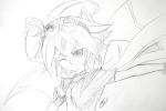  1boy ebina_hidekazu greyscale male male_focus monochrome sakaki_yuuya simple_background solo traditional_media yuu-gi-ou yuu-gi-ou_arc-v 