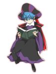  1boy blue_eyes blue_hair blueeyes_cat book caster_(fate/extra_ccc) claude_frollo claude_frollo_(cosplay) cosplay disney fate/extra fate/extra_ccc fate_(series) hat robe solo the_hunchback_of_notre_dame 