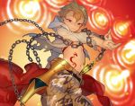  1boy blonde_hair chain child child_gilgamesh fate/grand_order fate_(series) gate_of_babylon gilgamesh male_focus navel red_eyes rururara short_hair smile solo stomach younger 