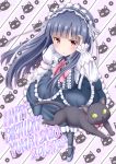  1girl blue_hair blush cat character_name gothic_lolita hairband happy_birthday highres idolmaster idolmaster_cinderella_girls lolita_fashion lolita_hairband long_hair looking_at_viewer red_eyes regular_mow sajou_yukimi smile solo 