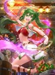  bracelet copyright_name dancer dancing fire_emblem fire_emblem:_seisen_no_keifu fire_emblem_cipher green_eyes green_hair jewelry long_hair necklace open_mouth smile sylvia_(fire_emblem) twintails 