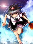  hat highres irusu red_eyes ribbon shameimaru_aya short_hair skirt solo tokin_hat touhou 