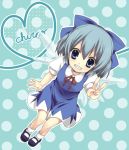  blue cirno etou_(cherry7) heart solo touhou v 