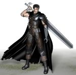  3d armor berserk boots cape cloak fantasy guts render sword 