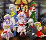  bat_wings blonde_hair blue_hair blush book braid butler enokuma_u-ta flandre_scarlet glasses hairband hat headwings hong_meiling izayoi_sakuya knife koakuma long_hair maid morichika_rinnosuke patchouli_knowledge ponytail purple_hair red_eyes redhead remilia_scarlet ribbon short_hair side_ponytail silver_hair touhou twin_braids violet_eyes wings 