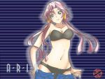  green_eyes hair_tubes mari_tomo mizunashi_akari pink_hair undressing 