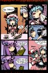  blush book braid genocide_kitten hard_translated hat izayoi_sakuya left-to-right_manga left_to_right_manga long_hair maid patchouli_knowledge remilia_scarlet short_hair tiles touhou translated wings 