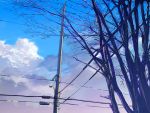  clouds fo~do original power_lines scenery sky tree 