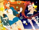  bikini_top breasts chopsticks dual_persona fingerless_gloves garrison_cap gloves hair_down hair_ornament hat hotpants kl long_hair midriff miniskirt navel necktie orange_hair panties pantyshot pieces_of_sweet_stars ponytail red_hair redhead short_shorts shorts skirt star tengen_toppa_gurren_lagann thigh-highs thighhighs underwear upskirt very_long_hair white_gloves yellow_eyes yoko_littner yoko_ritona 