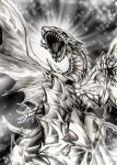  blue-eyes_white_dragon commentary_request dragon duel_monster highres large_wings sharp_teeth solo teeth wings yuu-gi-ou yuu-gi-ou_duel_monsters 