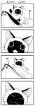  1girl 4koma :3 bag cat comic greyscale handbag highres monochrome original siamese_cat translated yamano_rinrin 