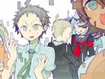  2boys dangan_ronpa digital_dissolve fading hinata_hajime kuzuryuu_fuyuhiko lari multiple_boys owari_akane pekoyama_peko super_dangan_ronpa_2 