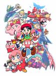  6+girls adeleine adventures_of_lolo angel_(kirby) armor beret bird black_hair blob_(kirby) blonde_hair blue_hair blue_legwear blush_stickers bouncy_(kirby) bouncy_sis_(kirby) bow boxy_(kirby) broom broom_riding brown_shoes chuchu_(kirby) claycia commentary_request crown drawcia dress dyna_blade elline_(kirby) fairy_wings feathers female_gooey_(kirby) glasses green_dress hair_ribbon hal_laboratory_inc. hands_in_sleeves hat highres hoshi_no_kirby hoshi_no_kirby_2 hoshi_no_kirby_3 hoshi_no_kirby_64 hoshi_no_kirby_kagami_no_daimeikyuu hoshi_no_kirby_sanjou!_dorocche_dan hoshi_no_kirby_super_deluxe hoshi_no_kirby_ultra_super_deluxe hoshi_no_kirby_wii iron_mam keke_(kirby) kirby&#039;s_dream_land_2 kirby&#039;s_dream_land_3 kirby:_planet_robobot kirby_(series) kirby_64 kirby_and_the_rainbow_curse kirby_canvas_curse kirby_squeak_squad kirby_triple_deluxe lalala_(kirby) mine_(kirby) mrs._moley multicolored_hair multiple_girls nintendo nyupun_(kirby) orange_hair paintra pick_(kirby) pink_hair pitch_mama polearm purple_hat queen_fairy queen_sectonia rariatto_(ganguri) red_bow red_dress red_hat red_ribbon ribbon ribbon_(kirby) round_glasses shiro_(kirby) shoes silver_hair simple_background sleeves_past_wrists spear susie_(kirby) touch_kirby! touch_kirby!_super_rainbow tress_ribbon weapon white_background wings witch_hat yariko_(kirby) yellow_bow yellow_eyes 