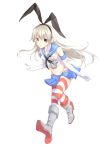  black_eyes blonde_hair blush kantai_collection long_hair personification seifuku shimakaze_(kantai_collection) skirt 