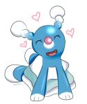  artist_name brionne closed_eyes looking_at_viewer no_humans nocunoct open_mouth pokemon pokemon_(game) pokemon_sm smile white_background 