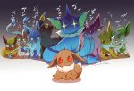  azuma_minatsu eevee espeon flareon glaceon glowing glowing_eyes jolteon leafeon no_humans pokemon pokemon_(creature) pokemon_(game) pokemon_sm scared shaded_face sylveon tail_wagging umbreon vaporeon you_gonna_get_raped z-move 