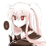  ... 1girl ? aircraft_carrier_hime kantai_collection lowres portrait rebecca_(keinelove) red_eyes shinkaisei-kan side_ponytail sketch solo white_hair 