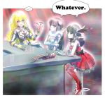  bar_stool drink english iesupa melanie_malachite miltiades_malachite rwby siblings sisters stool twins yang_xiao_long 