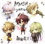  amnesia_(idea_factory) blonde_hair hanamura_mai ikki_(amnesia) kent_(amnesia) shin_(amnesia) toma_(amnesia) ukyou_(amnesia) yellow_eyes 