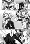  6+girls akatsuki_(kantai_collection) blew_andwhite comic greyscale highres jintsuu_(kantai_collection) kantai_collection monochrome multiple_girls murakumo_(kantai_collection) remodel_(kantai_collection) shigure_(kantai_collection) shiranui_(kantai_collection) translation_request ushio_(kantai_collection) 