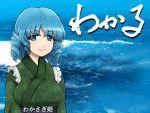  1girl commentary_request shirosato solo touhou translation_request wakasagihime waves 