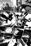  2girls blew_andwhite comic destroyer_hime greyscale highres kantai_collection monochrome multiple_girls page_number remodel_(kantai_collection) shells shigure_(kantai_collection) shinkaisei-kan tsu-class_light_cruiser 