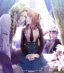  amnesia_(idea_factory) brown_hair green_eyes hanamura_mai heroine_(amnesia) ikki_(amnesia) ukyou_(amnesia) 