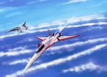  ace_combat ace_combat_2 aircraft airplane clouds condensation_trail fighter_jet highres jet military military_vehicle pilot signature sky thompson xfa-27 