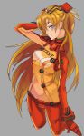  absurdres blue_eyes breasts expressionless gen_uma_mai highres long_hair neon_genesis_evangelion orange_hair plugsuit see-through simple_background test_plugsuit 