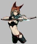  animal_ears bow_(weapon) emje_(uncover) green_eyes nadine_(unlight) unlight weapon 