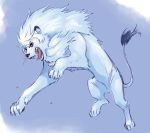  aiya_kyuu claws fangs jumping jungle_taitei leo_(jungle_taitei) lion older sketch 