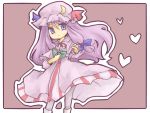  bad_id book chibi crescent hat long_hair patchouli_knowledge purple_eyes purple_hair solo touhou tsk violet_eyes 