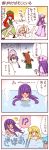  4koma bat_wings bath blonde_hair bloomers blue_eyes blue_hair braid breasts china_dress chinadress chinese_clothes comic dei_shirou flandre_scarlet hairband hat head_wings headwings highres hong_meiling izayoi_sakuya kawashiro_nitori kirisame_marisa koakuma long_hair nude orenji_zerii patchouli_knowledge purple_eyes purple_hair red_hair redhead short_hair silver_hair surprise surprised touhou translated translation_request twin_braids violet_eyes wings yellow_eyes 